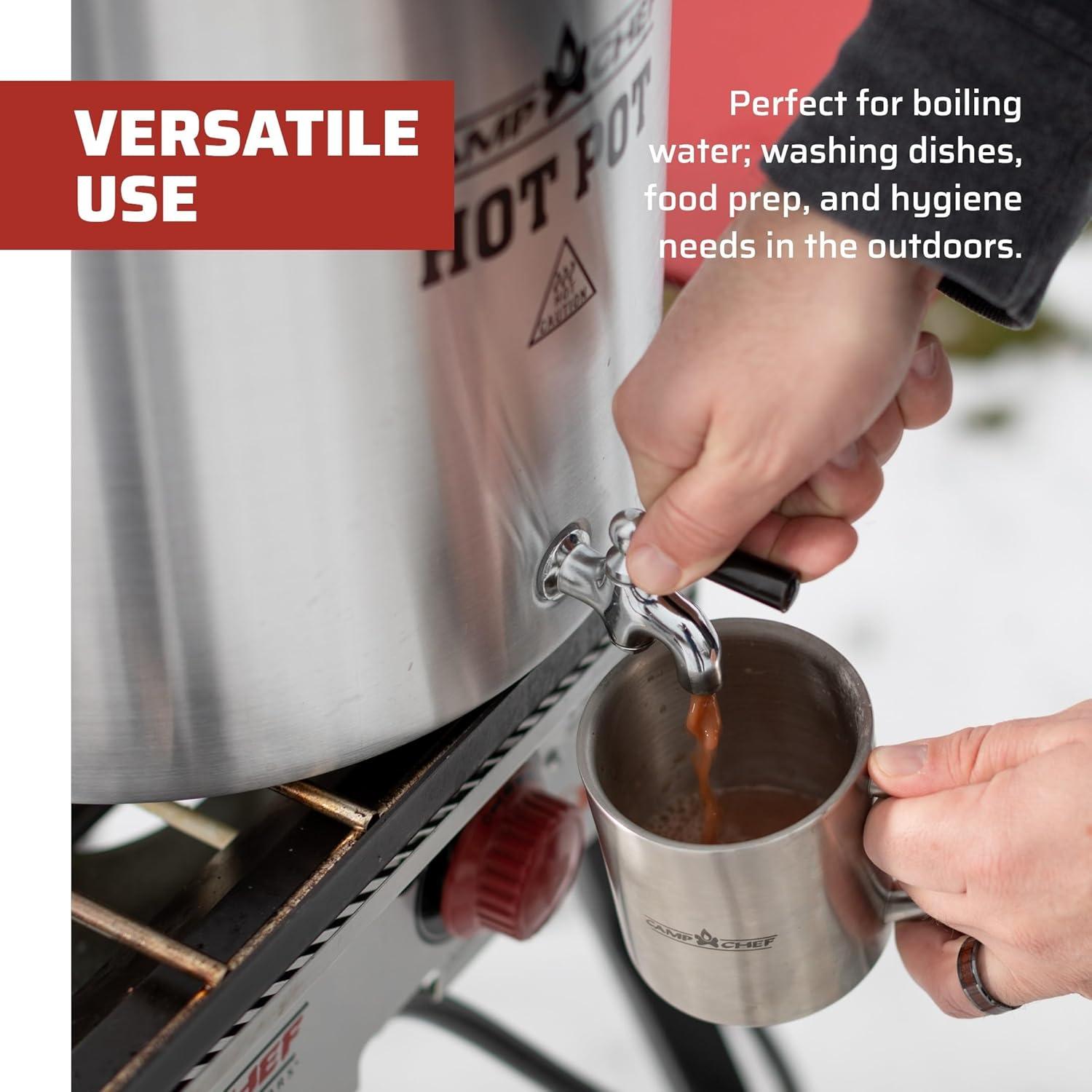 Olla de Aluminio Camp Chef 32 Cuartos - Dispensador de Bebidas Calientes