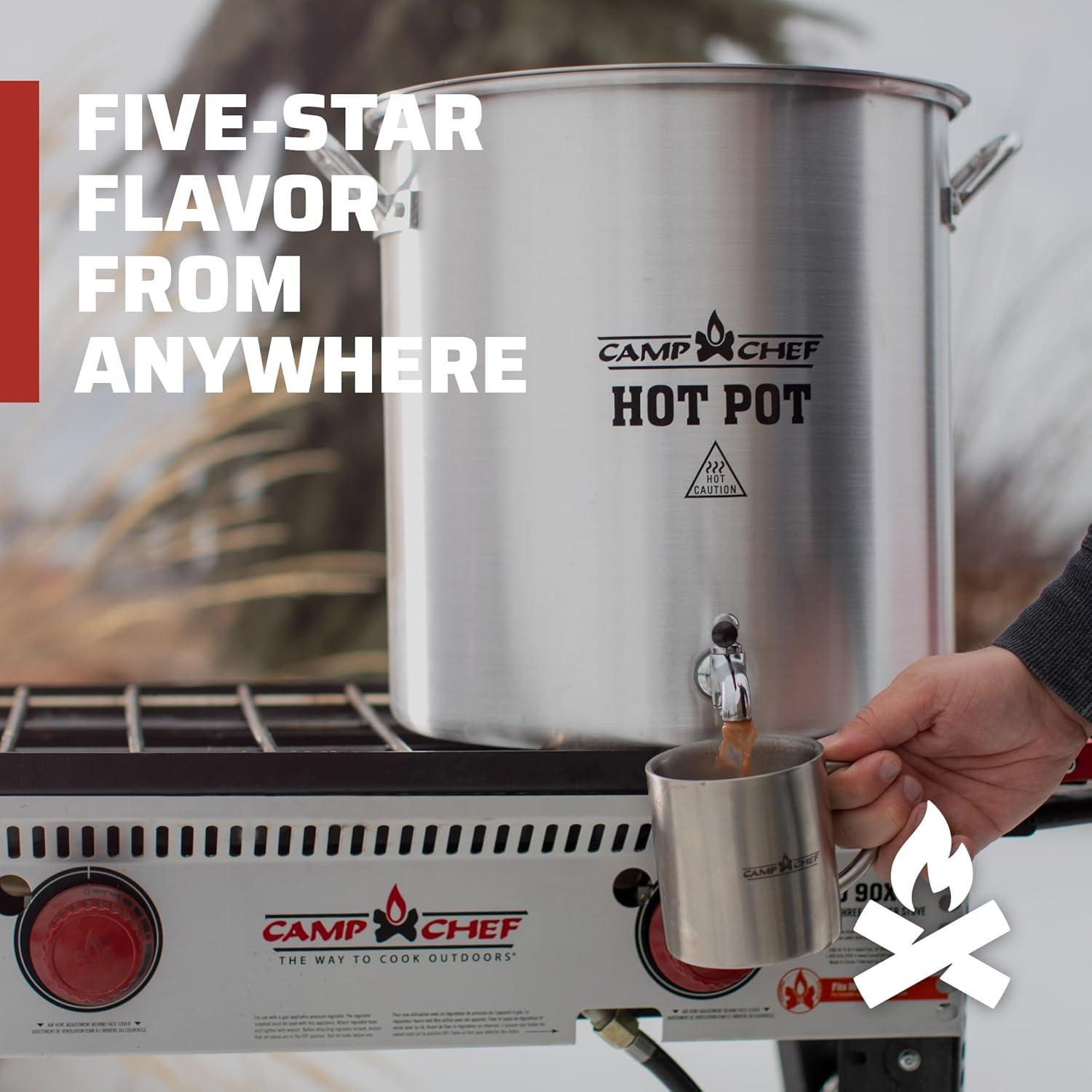 Olla de Aluminio Camp Chef 32 Cuartos - Dispensador de Bebidas Calientes