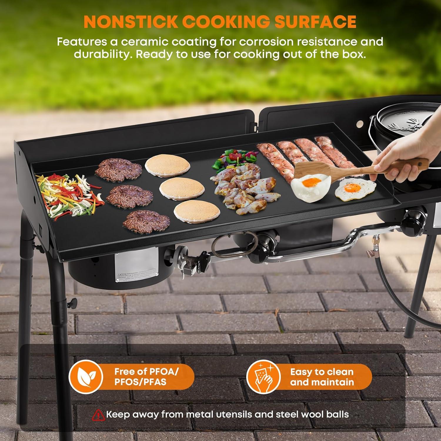 Parrilla Universal Antiadherente Stanbroil 2 Quemadores 81.3x35.6cm