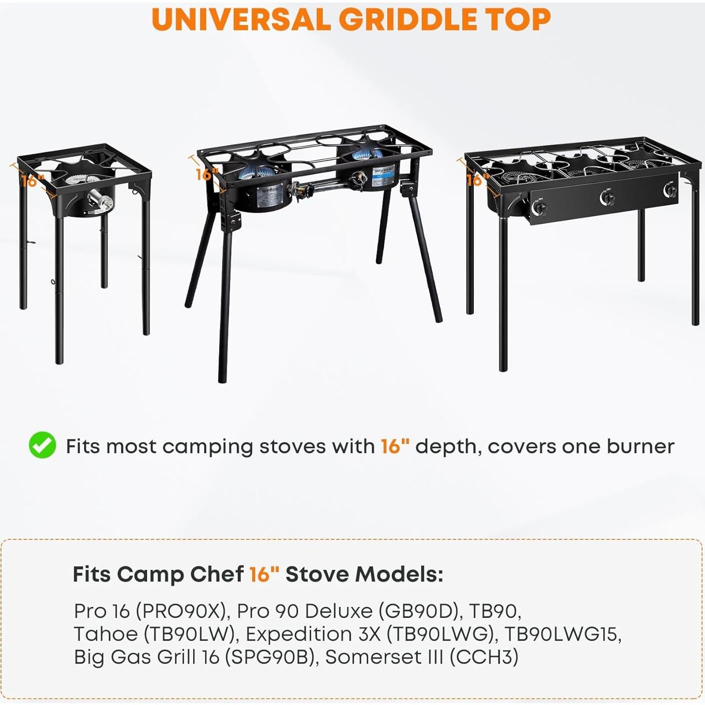 Plancha Antiadherente Stanbroil para Estufas de Camping 16"