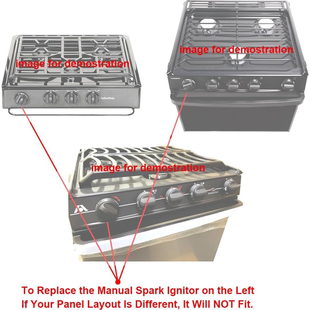Kit de Encendedor Piezo DuRally para Estufas RV 3 Quemadores