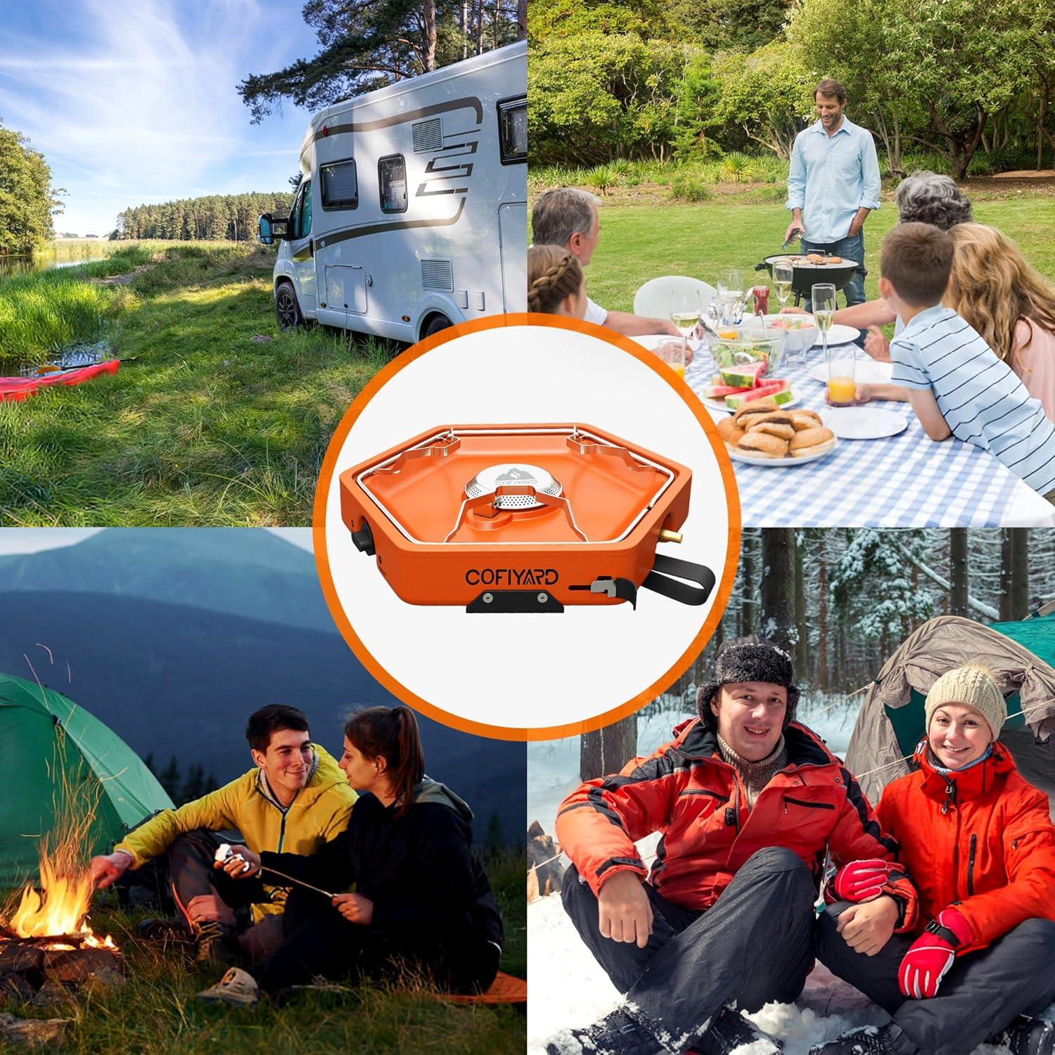 Estufa de Camping Cofiyard 1 Quemador Portátil 2.53 kW