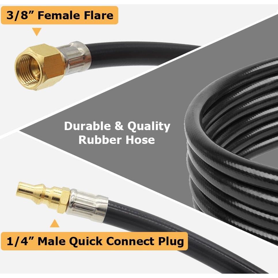 Manguera de Propano 12FT Hooshing con Conector 3/8" Femenino