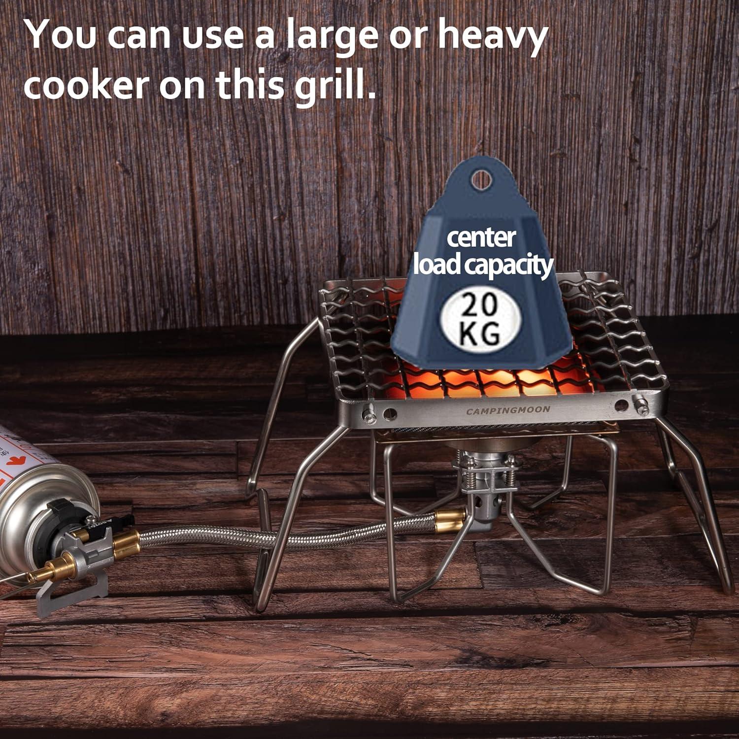 Parrilla de Camping Plegable Camping Moon VA-US-MS-1011 Acero Inoxidable