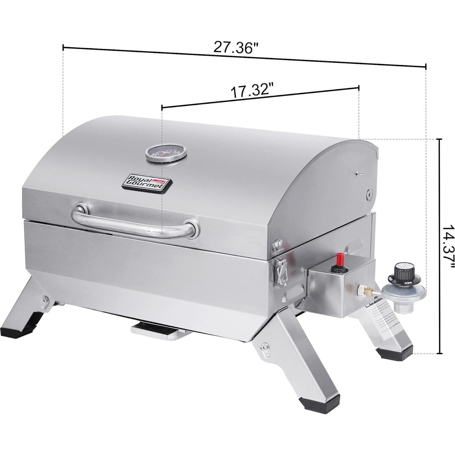 Parrilla Portátil de Gas Royal Gourmet GT1001, Acero Inoxidable