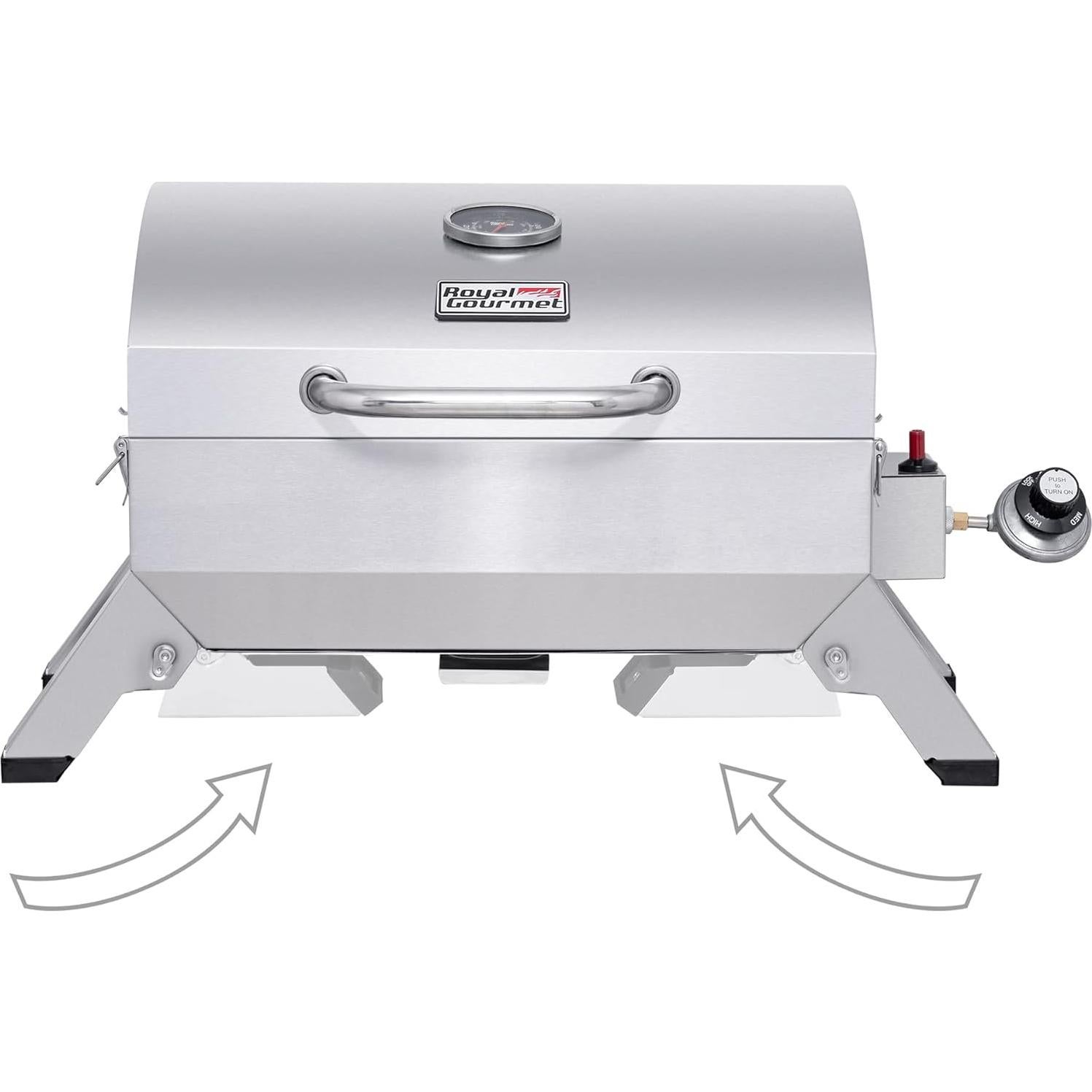 Parrilla Portátil de Gas Royal Gourmet GT1001, Acero Inoxidable