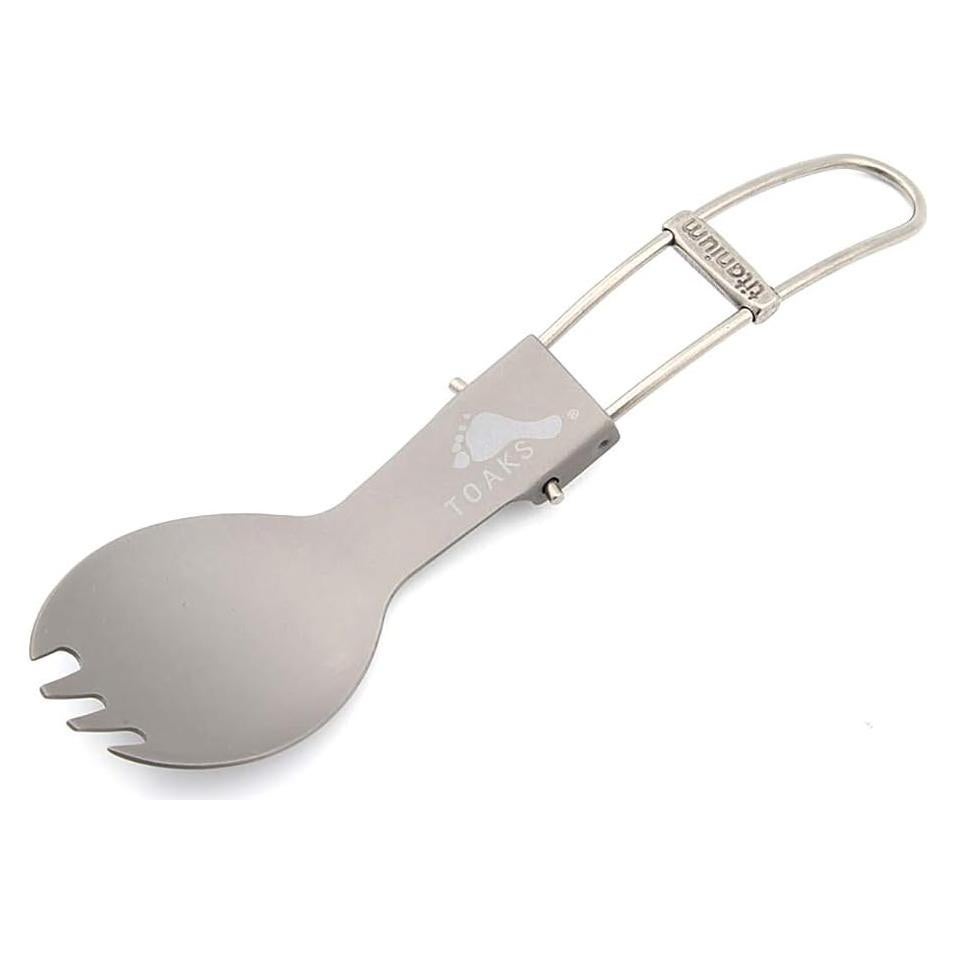 Cuchara Tenedor Plegable Titanio TOAKS 165mm con Bolsa