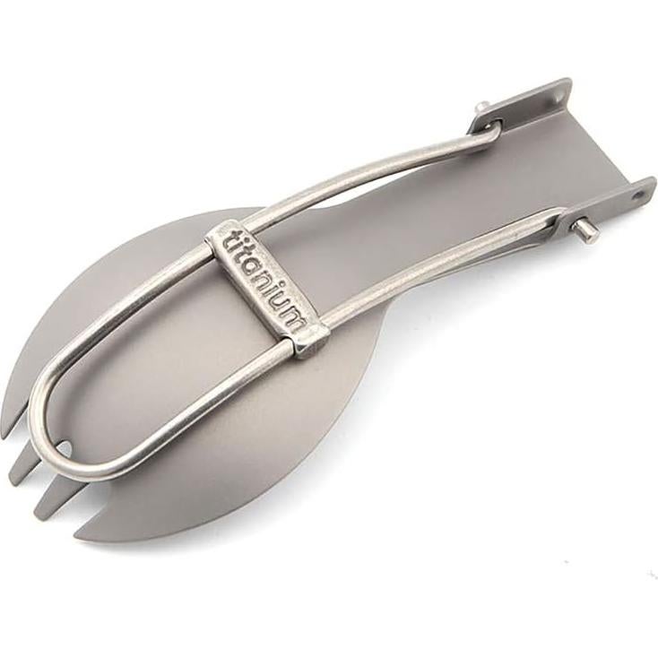 Cuchara Tenedor Plegable Titanio TOAKS 165mm con Bolsa