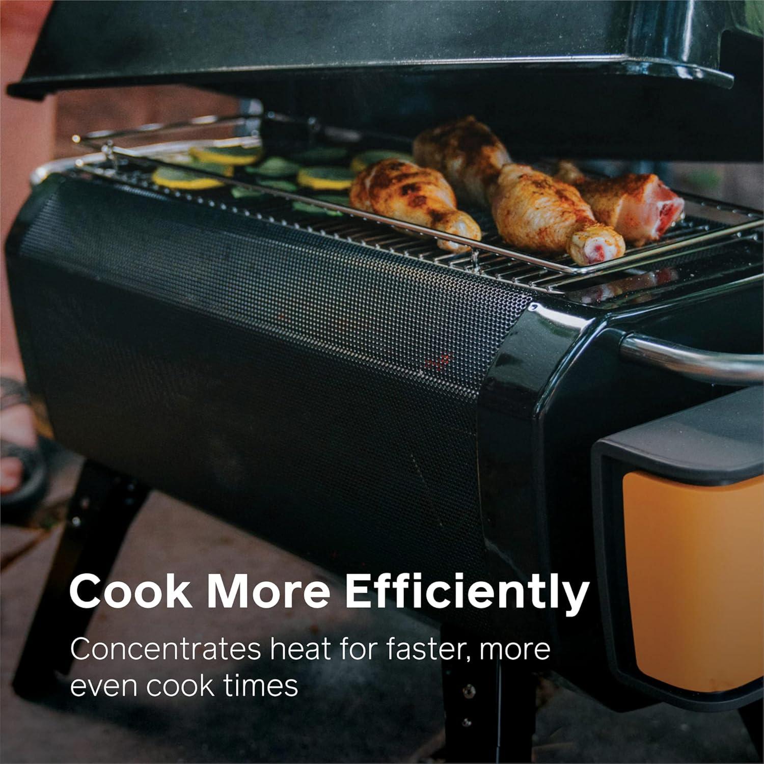 Enamel Coated Grill Cover Lid for FirePit, Works with Charcoal and Firewood Cooking