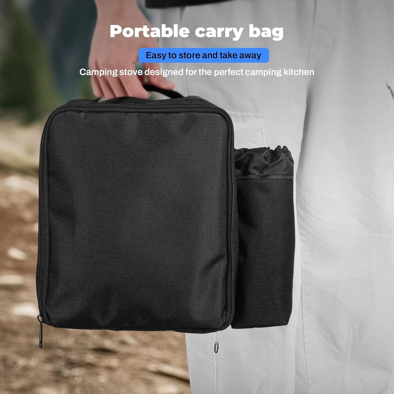 Estufa de Camping Portátil FAHKNS 2 Quemadores 16000 BTU