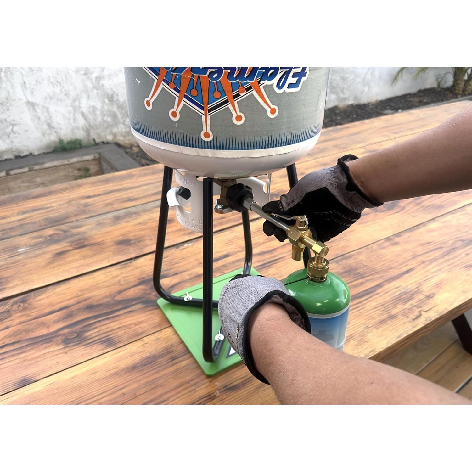 Cilindro de Propano Recargable 1LB Flame King + Kit de Recarga