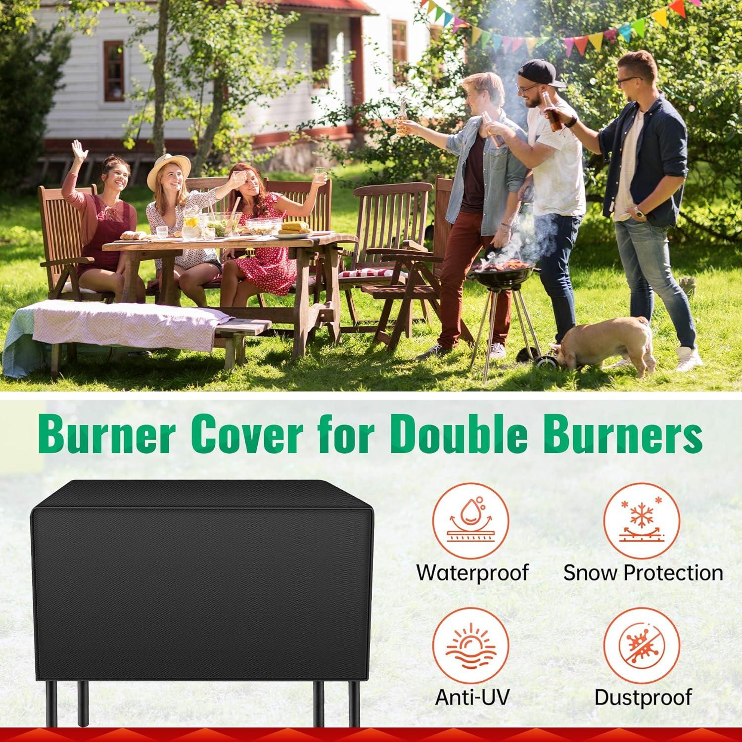 Funda para Estufa de Camping iCOVER 2 Quemadores 600D