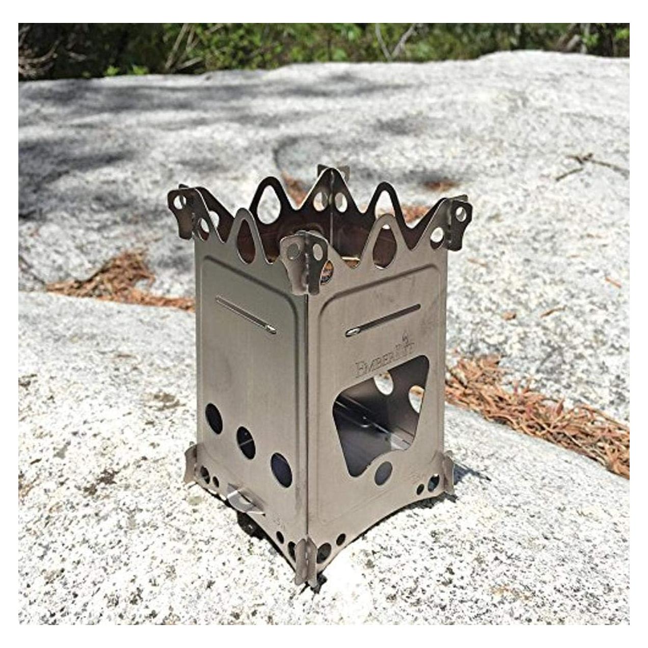 Estufa de Camping Emberlit FireAnt - Acero Inoxidable, Ligera, Multi-combustible