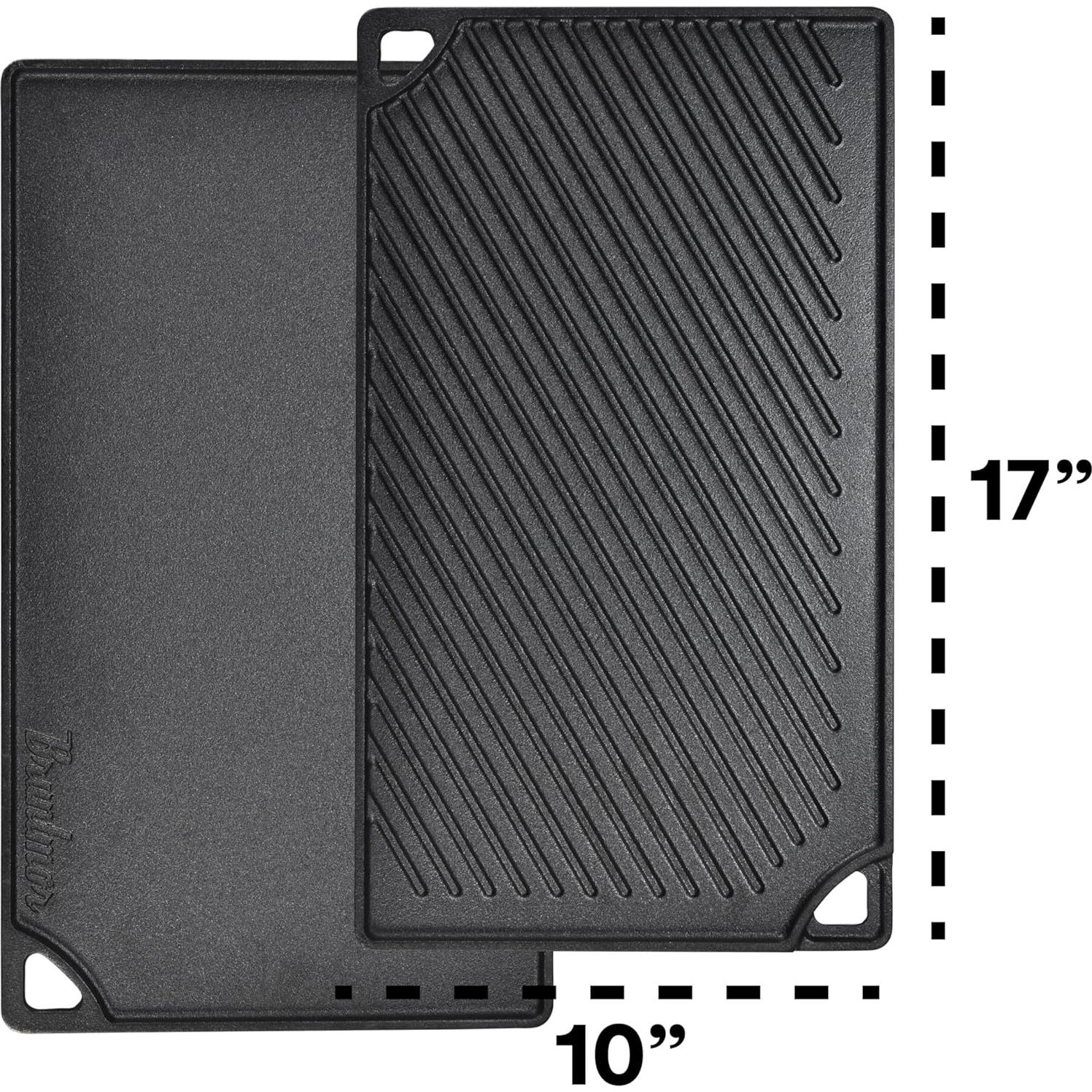 Placa de Parrilla Reversible Bruntmor 43x25 cm Hierro Fundido