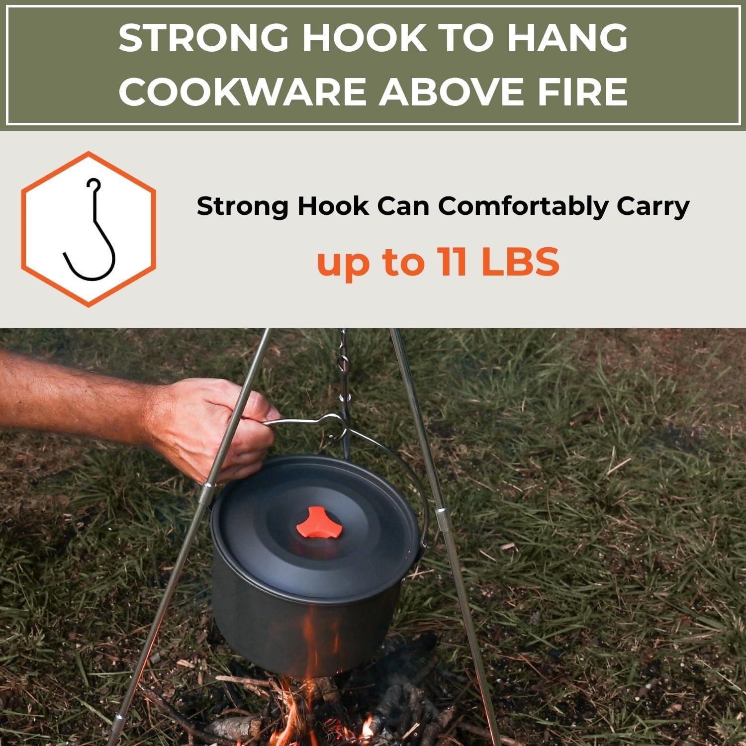 Trípode de Cocina Tactiko Survival - Acero Inoxidable 83.82 cm