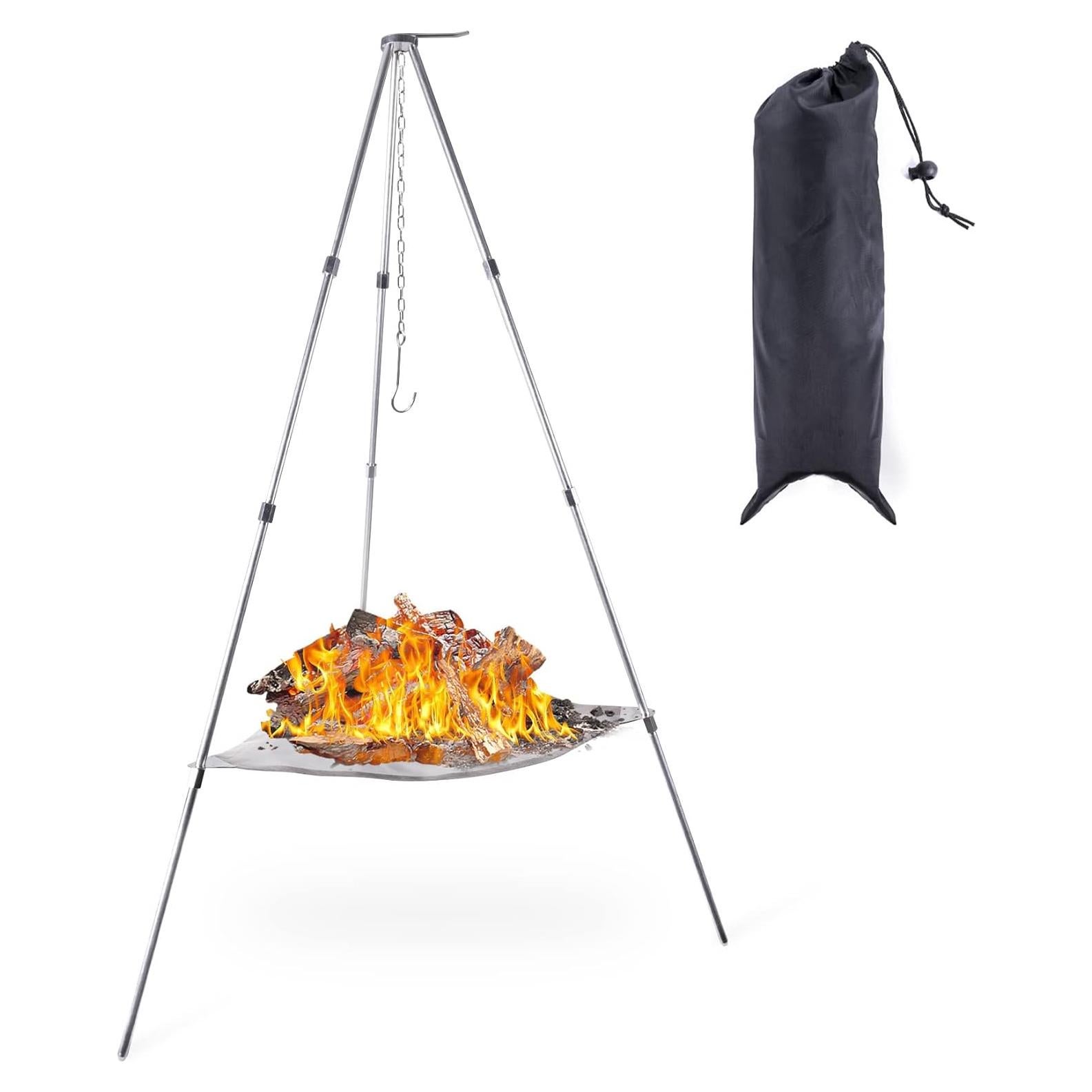 Horno de Fuego Portátil Kikerike con Trípode Ajustable 52.3 cm