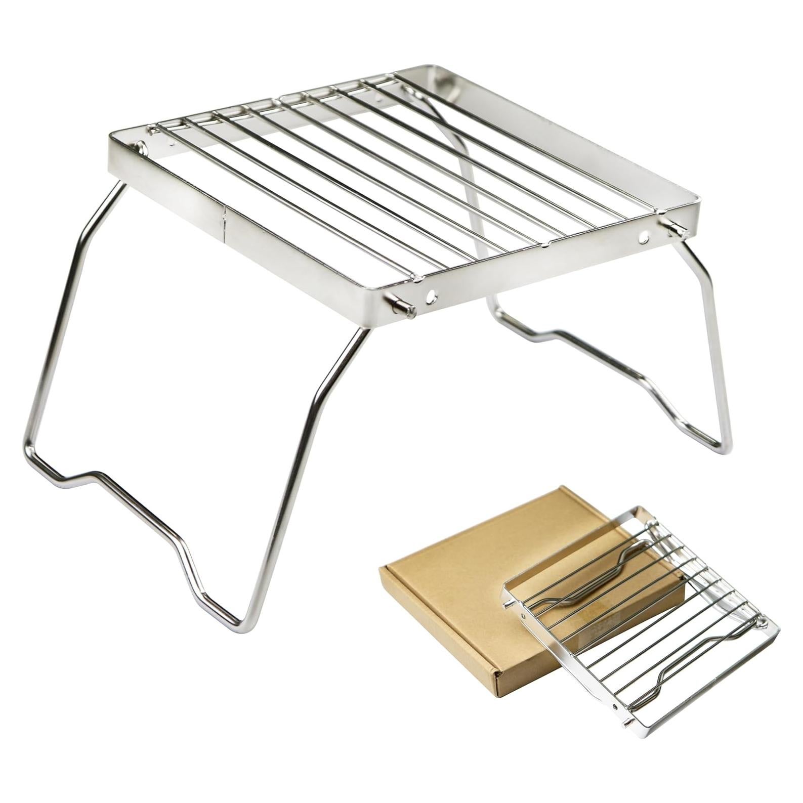 Parrilla de Campamento Plegable Bntyok de Acero Inoxidable 314g