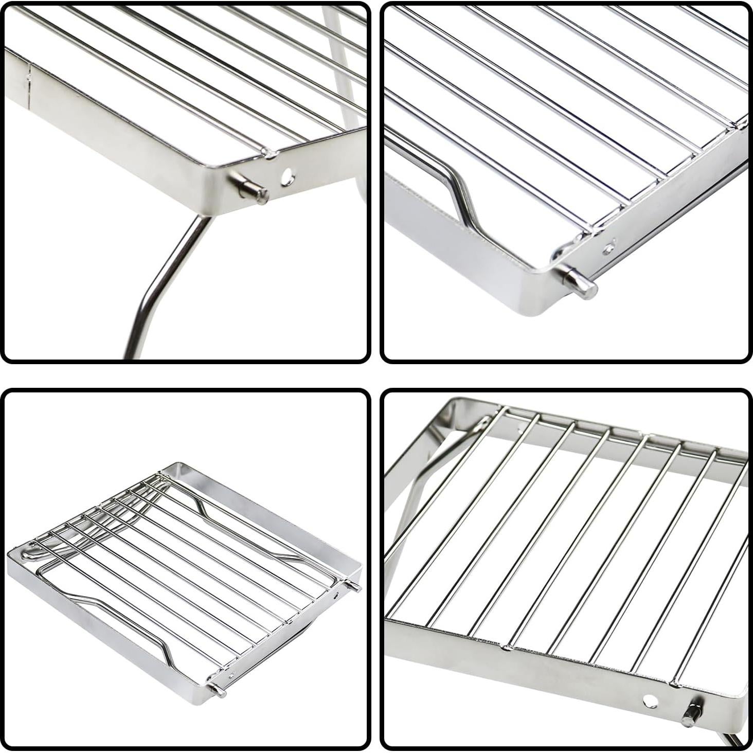 Parrilla de Campamento Plegable Bntyok de Acero Inoxidable 314g