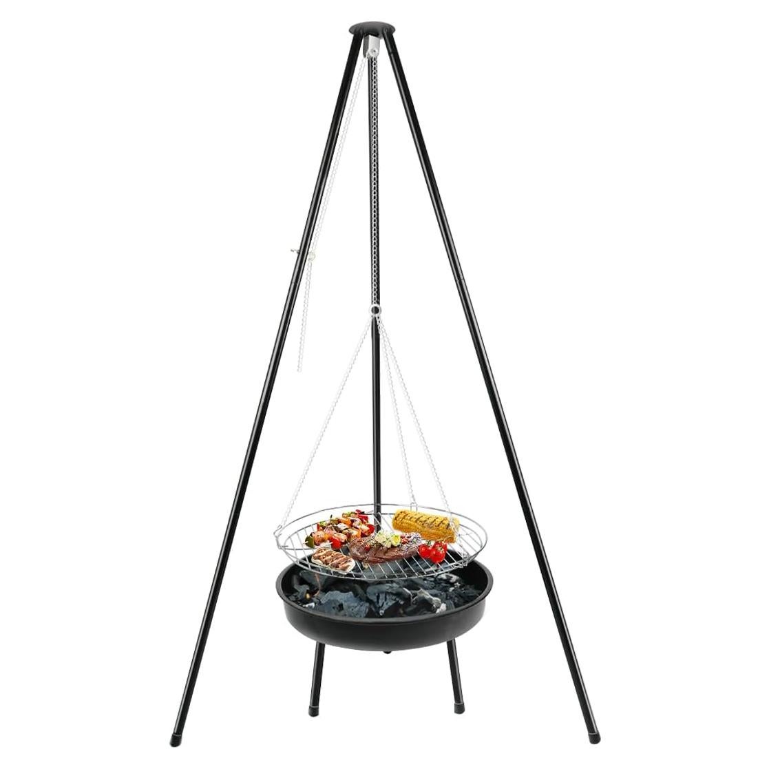 Parrilla de trípode ajustable gzcmxh para acampar - 2025 cm²