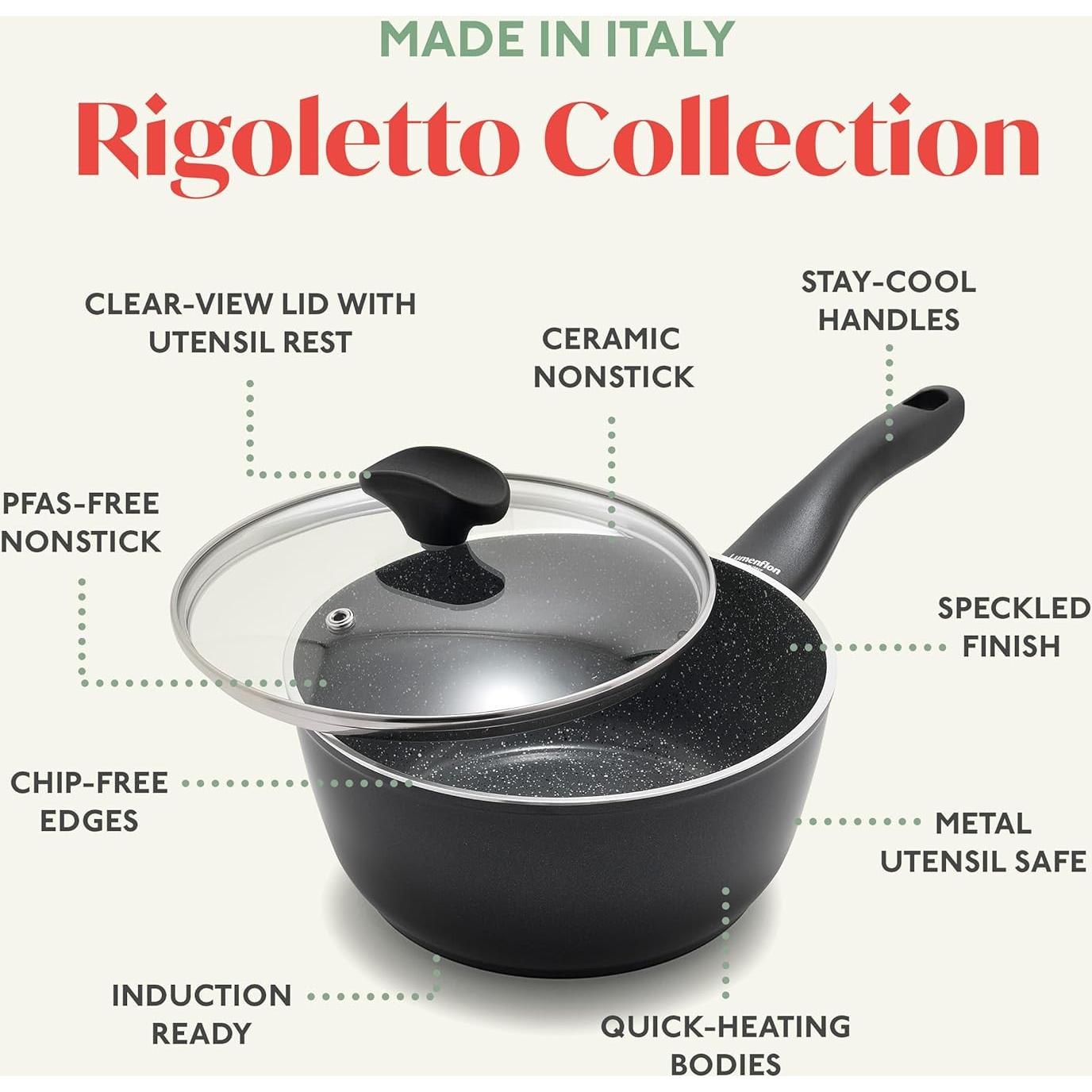 Juego de Utensilios de Cocina Lumenflon Rigoletto 10 Piezas Cerámica Antiadherente