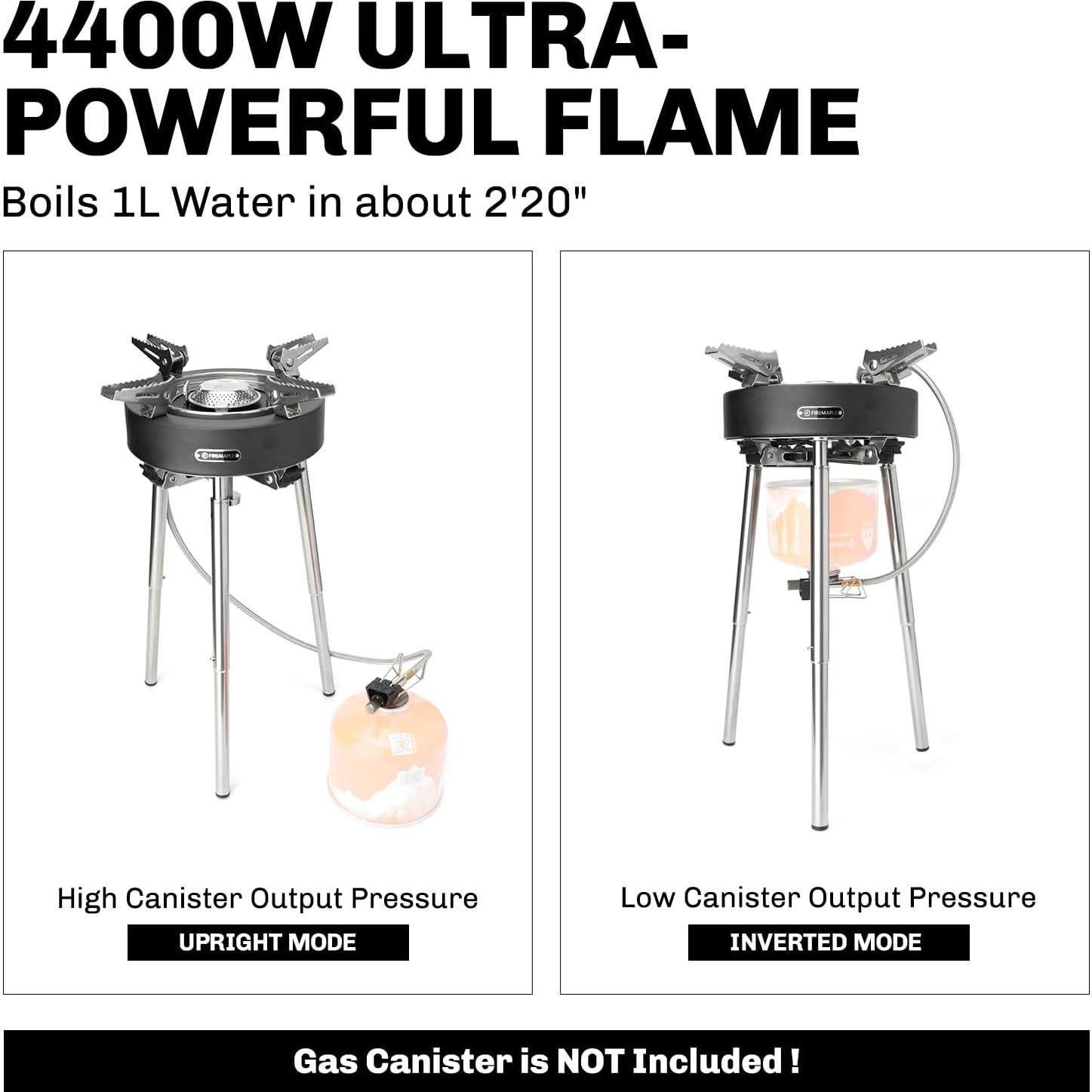 Estufa de Camping Fire-Maple Saturn X 4400W Resistente al Viento
