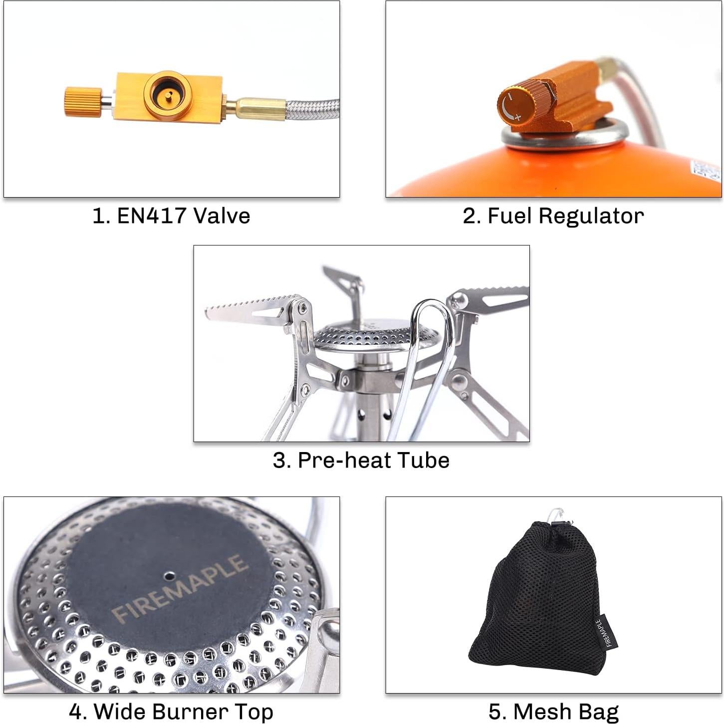 Estufa de Camping Fire Maple FMS-118 Plegable 2800W