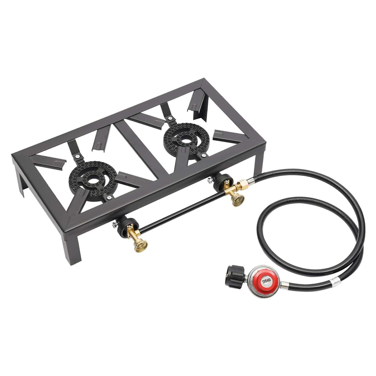 Cocina de Gas Doble Quemador Verizcc para Camping 8000W