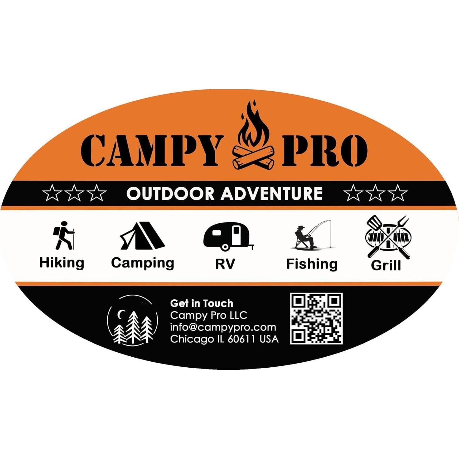 Estufa de Camping Portátil Campy Pro 6800W Multi-combustible