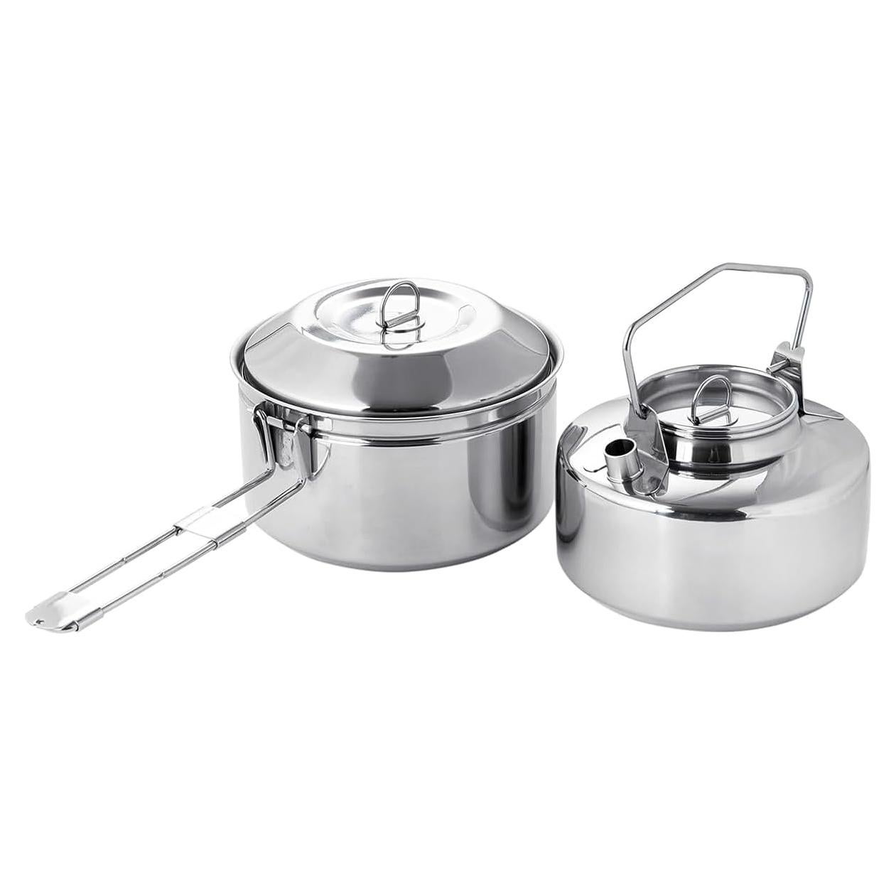Juego de Olla Kettle Antarcti S/S 1L Acero Inoxidable Camping