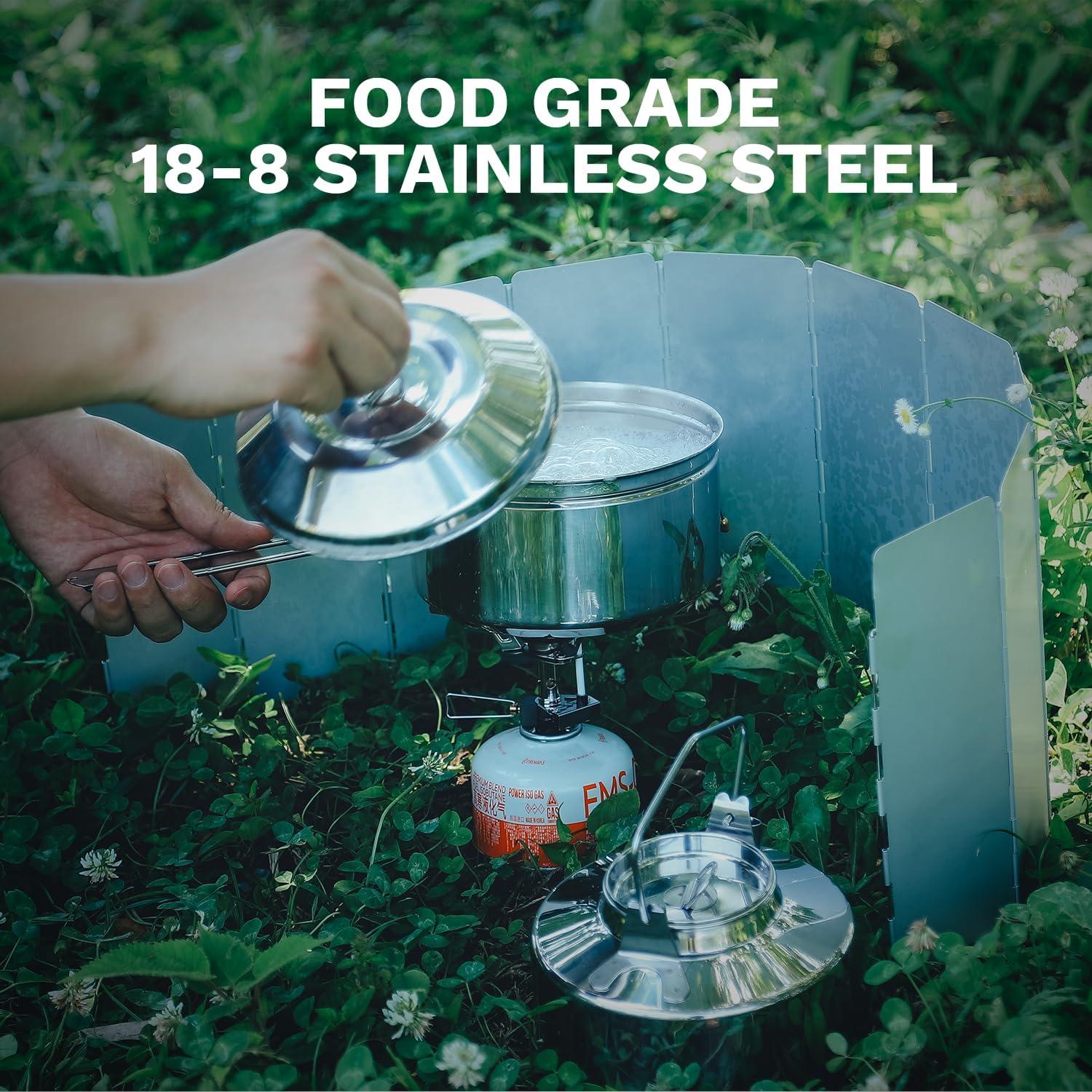 Juego de Olla Kettle Antarcti S/S 1L Acero Inoxidable Camping