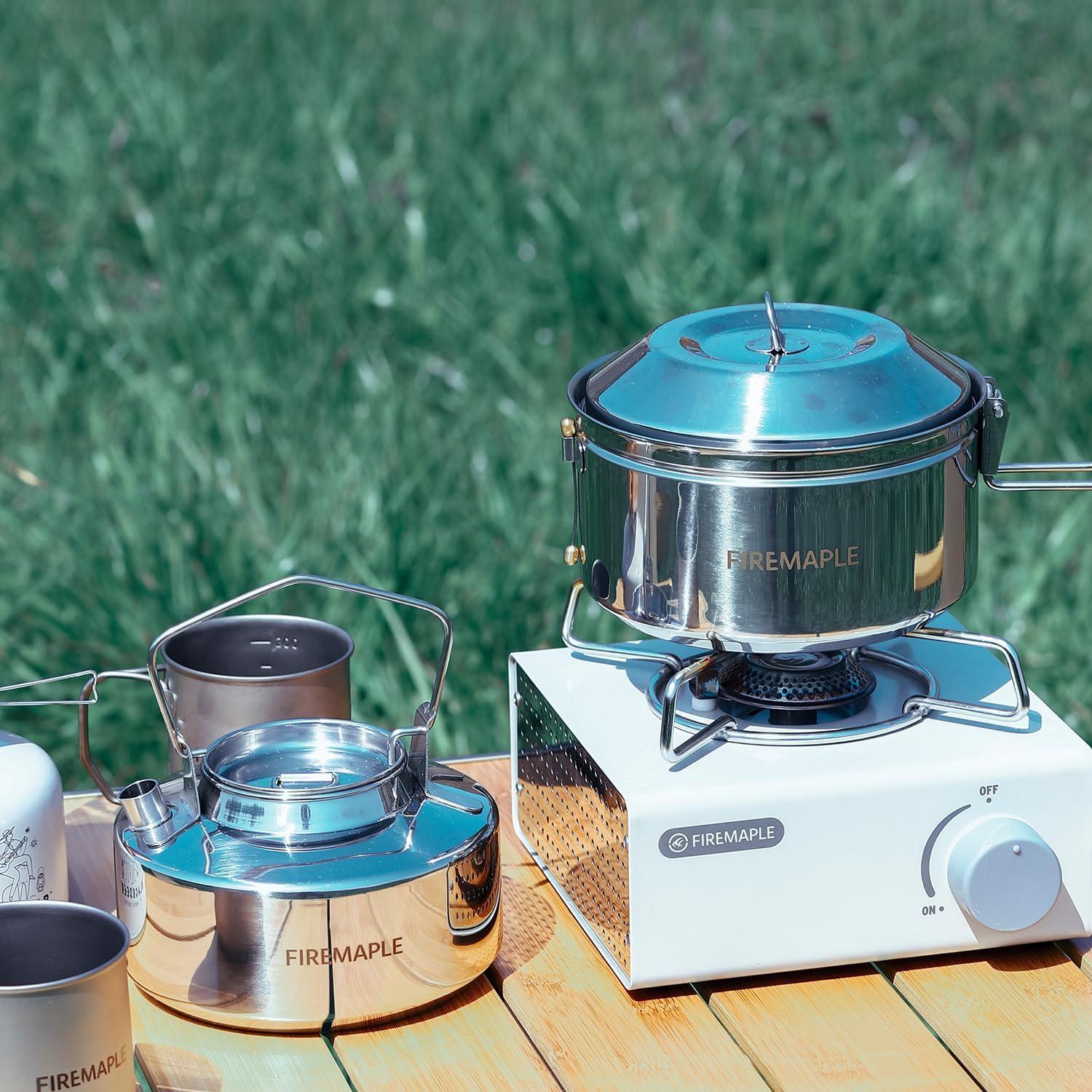 Juego de Olla Kettle Antarcti S/S 1L Acero Inoxidable Camping