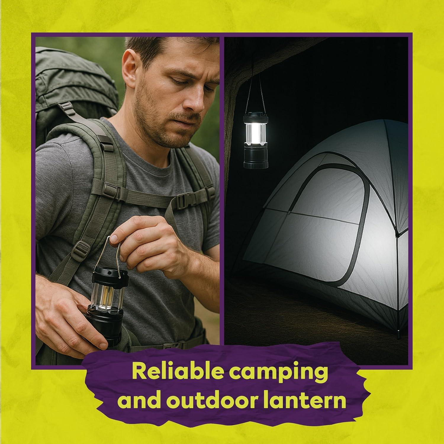 Linterna LED de Camping ATack 4 Piezas 350 Lúmenes Plegable