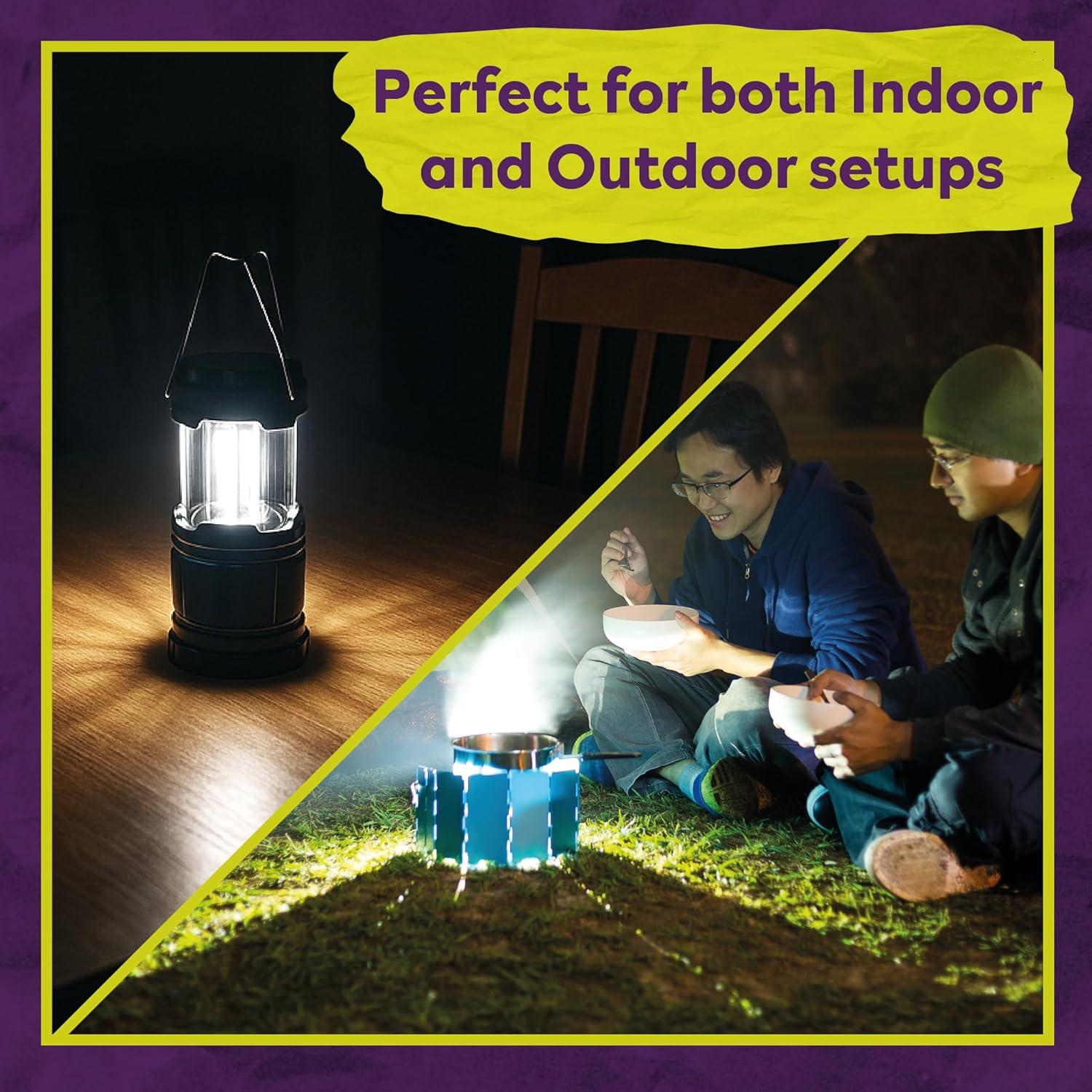 Linterna LED de Camping ATack 4 Piezas 350 Lúmenes Plegable