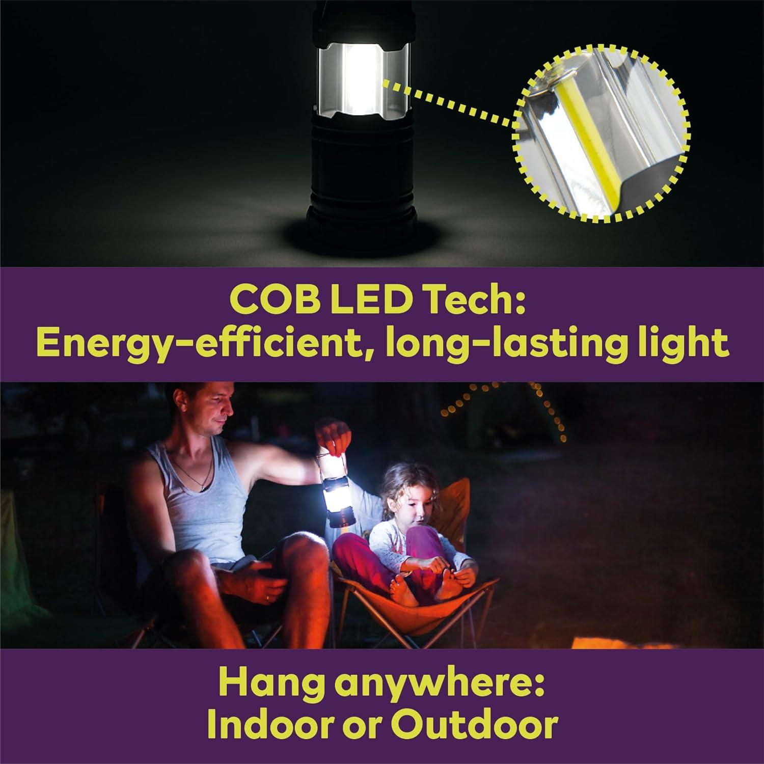 Linterna LED de Camping ATack 4 Piezas 350 Lúmenes Plegable