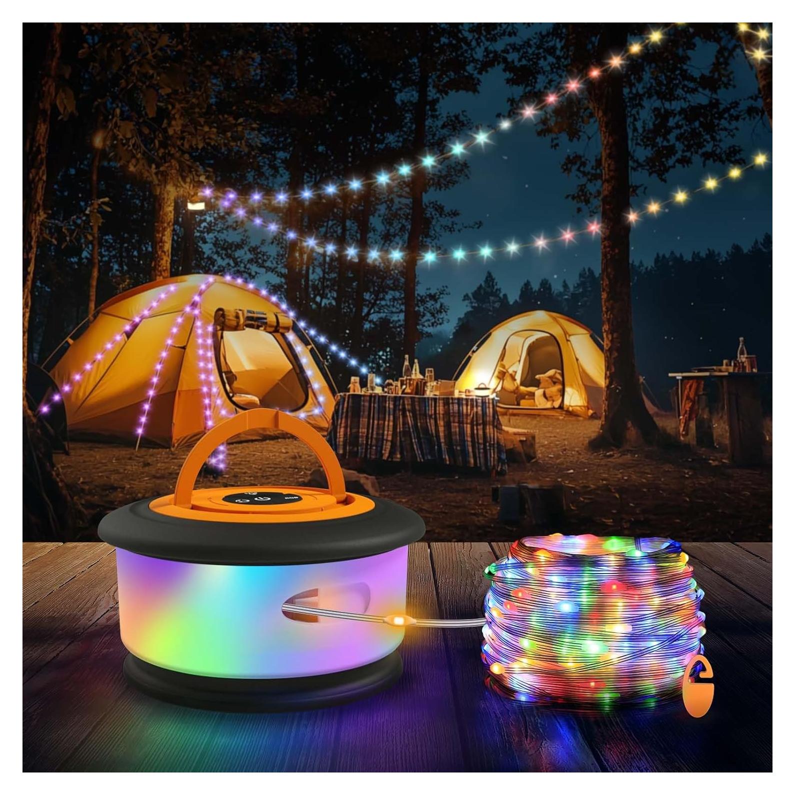 Luces de Camping TOHETO 3 en 1 RGB 10m Portátiles