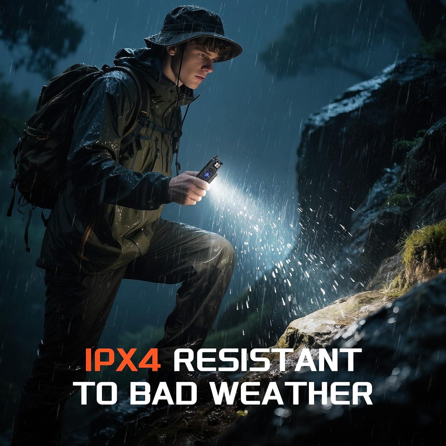 Linterna LED Recargable MyCompix 3500LM Portátil IPX4