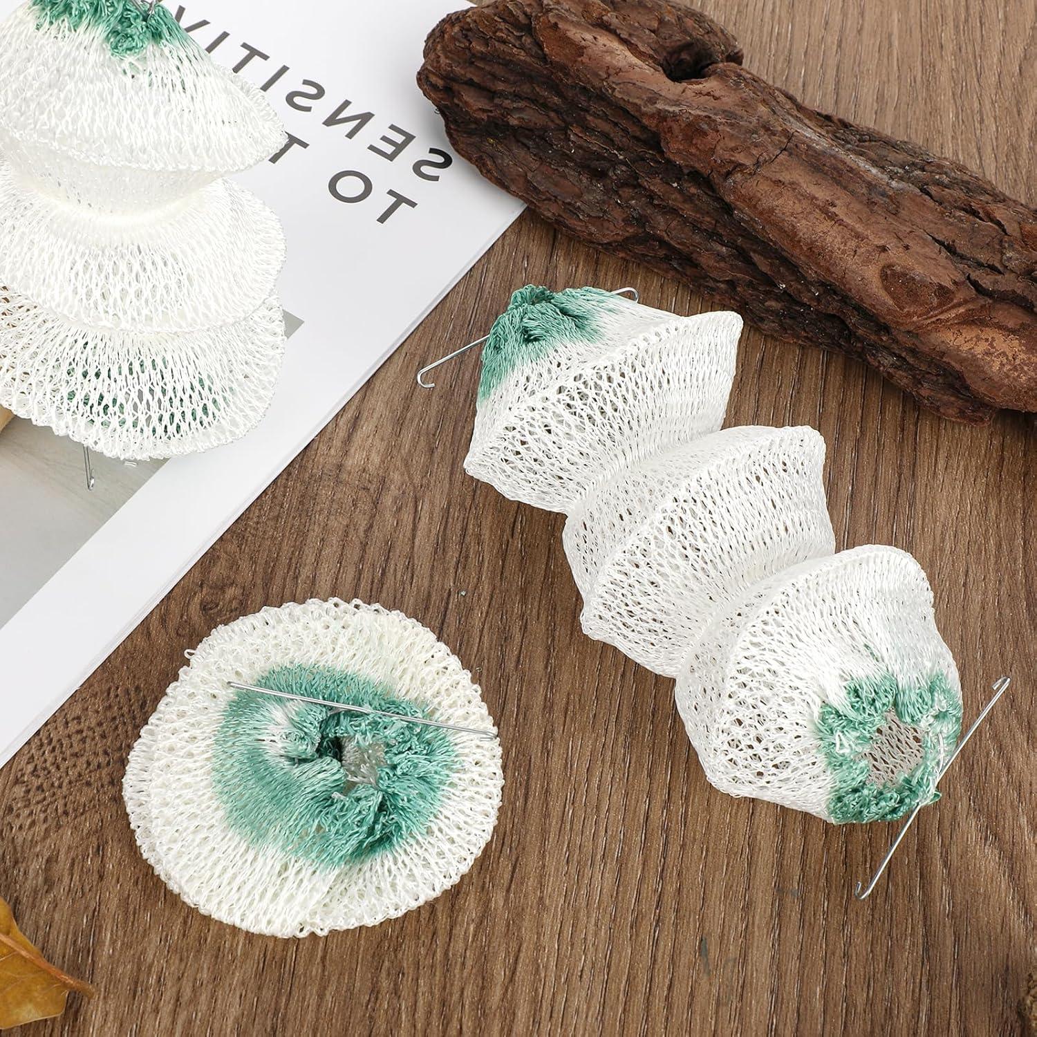 Paquete de 12 Capuchones de Linterna Larrel 13x7cm Verde Blanco