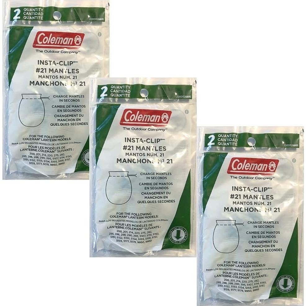 Manteles de Gas Coleman Insta-Clip #21 - Paquete de 3