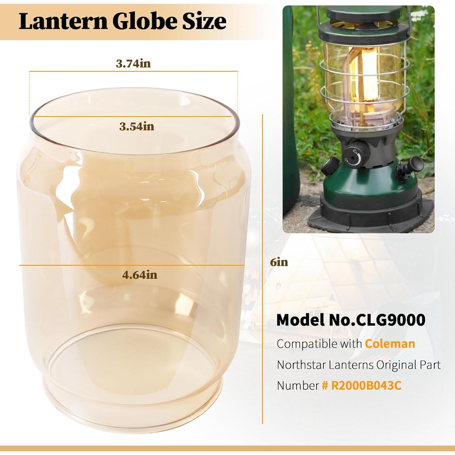 Globo de Linterna Ámbar LVACODV para Coleman Northstar 2000/2500