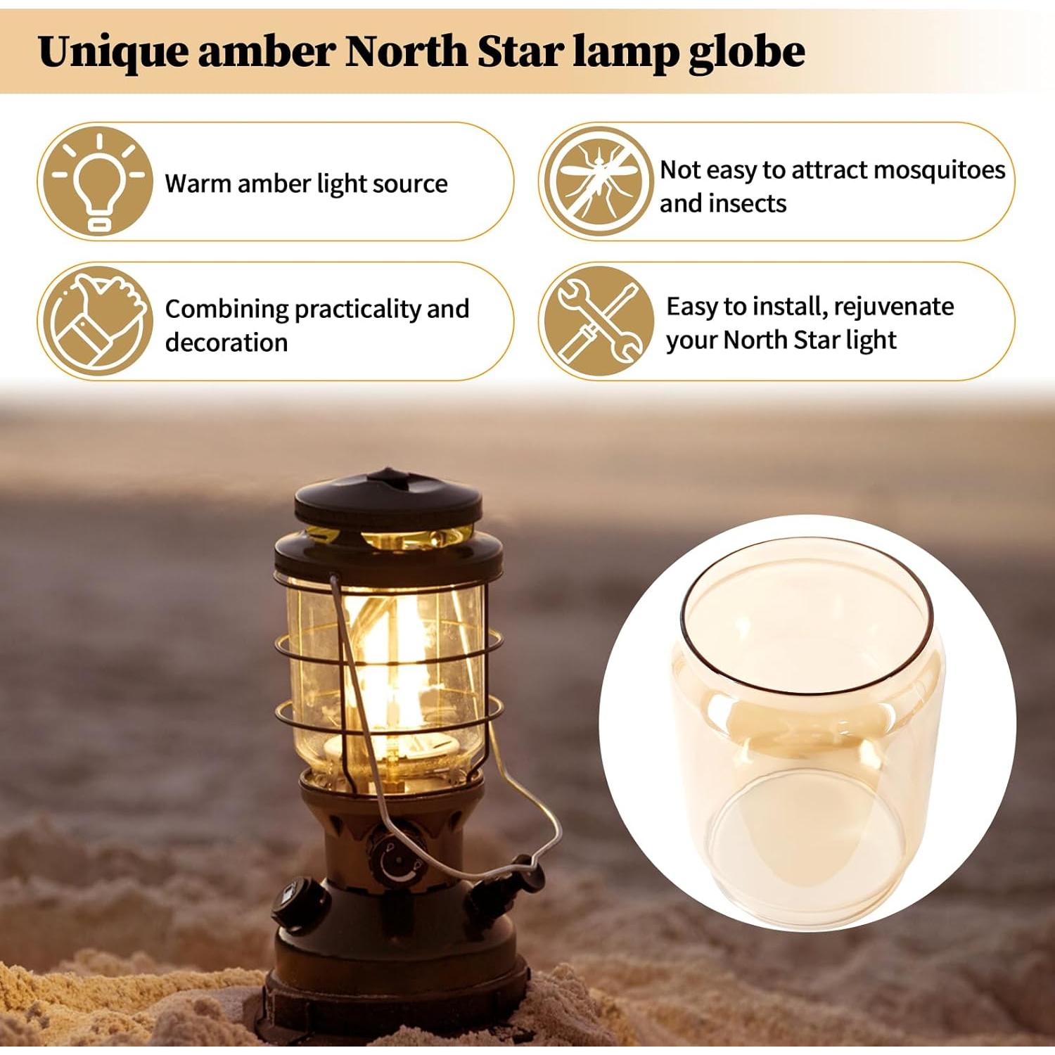 Globo de Linterna Ámbar LVACODV para Coleman Northstar 2000/2500