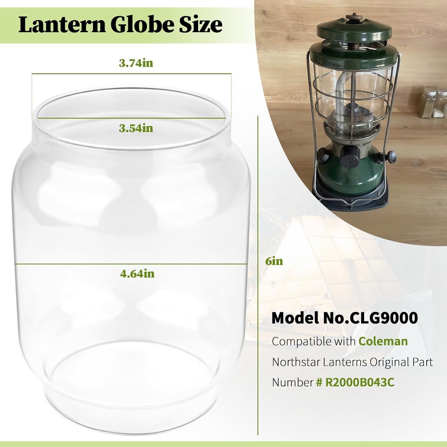 Globo de Vidrio Borosilicato para Linterna Coleman Northstar
