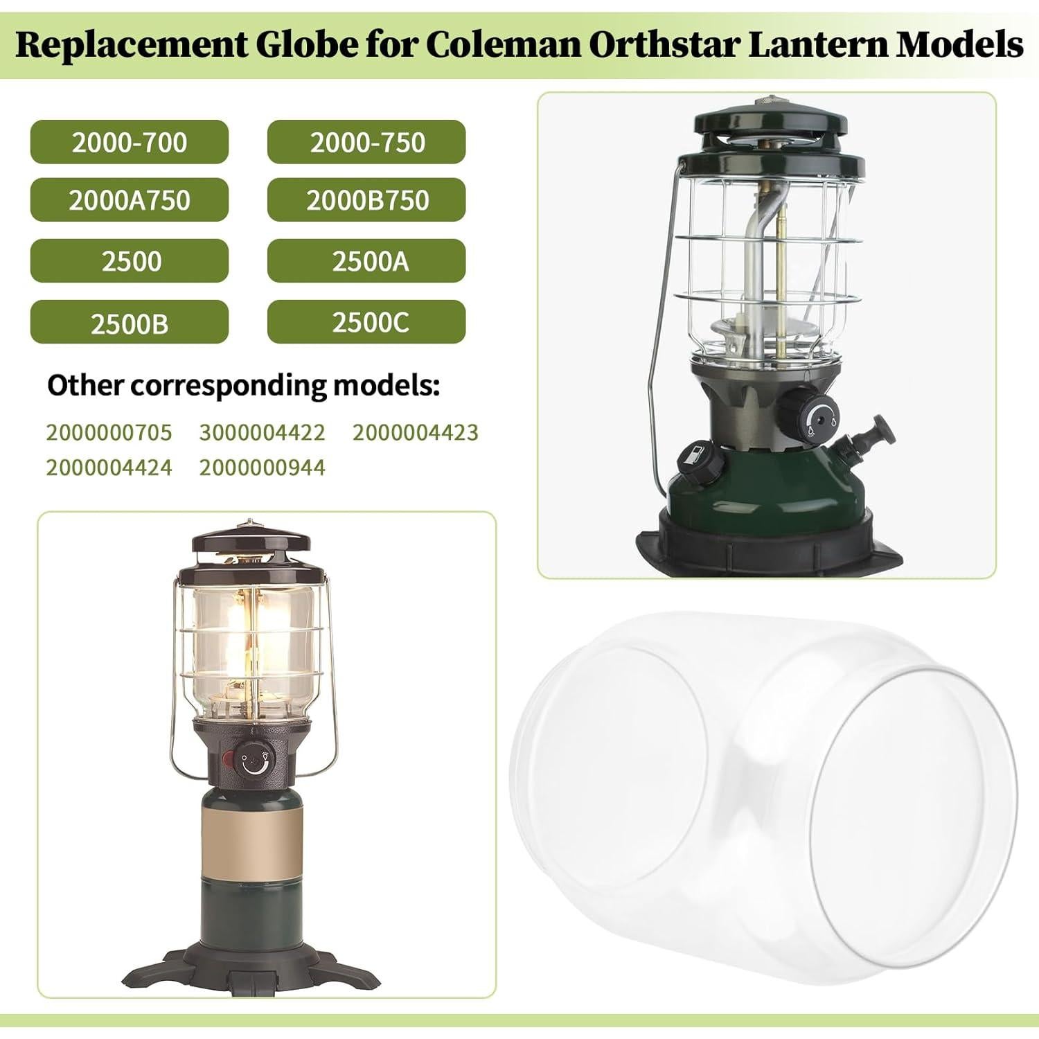 Globo de Vidrio Borosilicato para Linterna Coleman Northstar