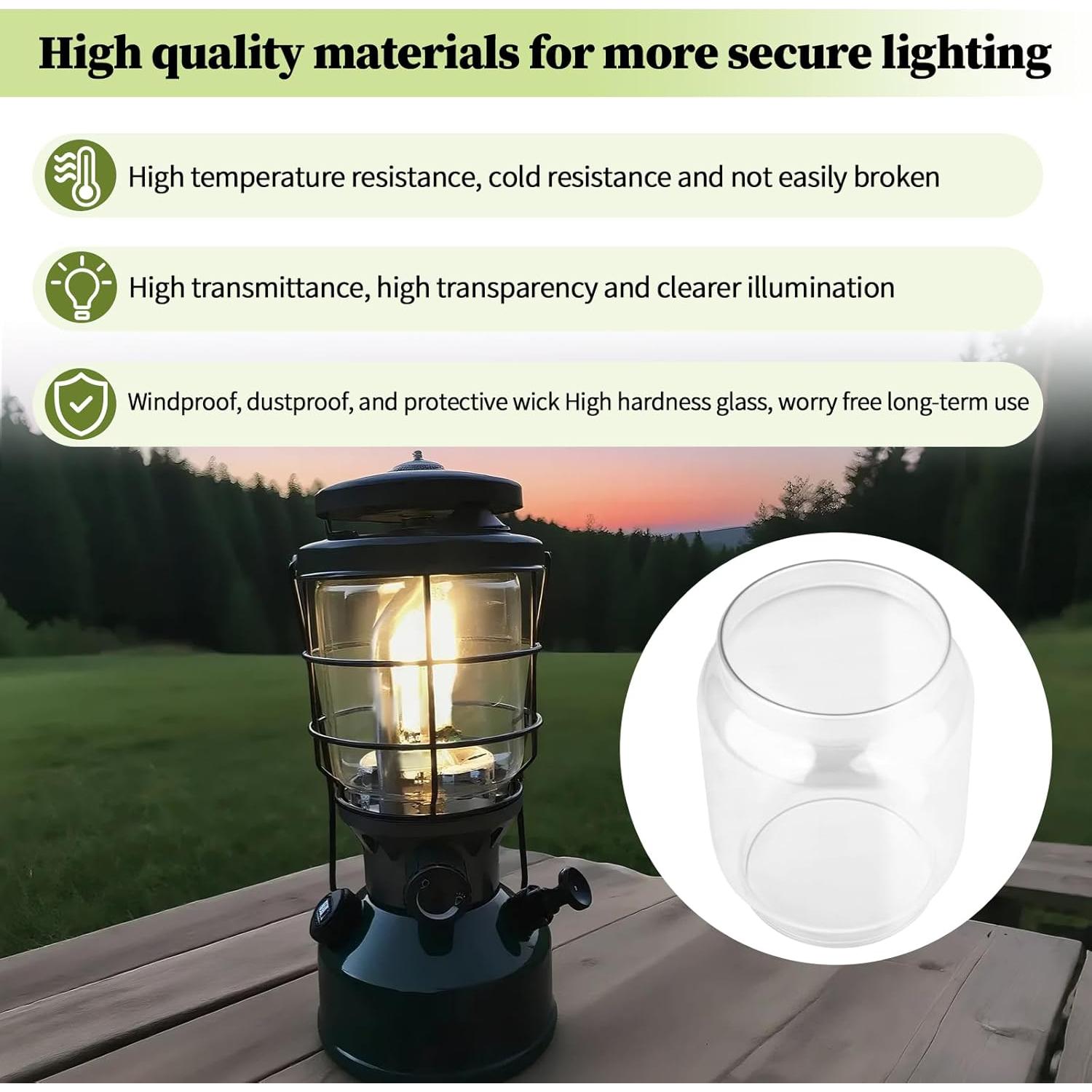 Globo de Vidrio Borosilicato para Linterna Coleman Northstar