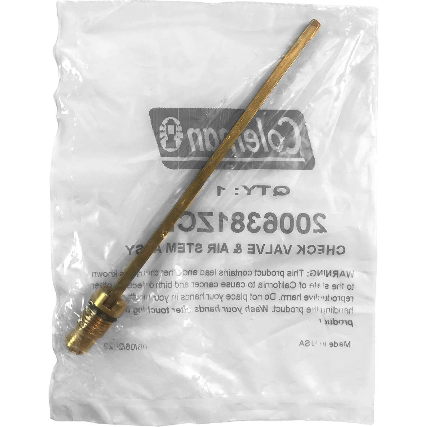 Conjunto Válvula de Retención y Vástago de Aire Coleman 200-6381