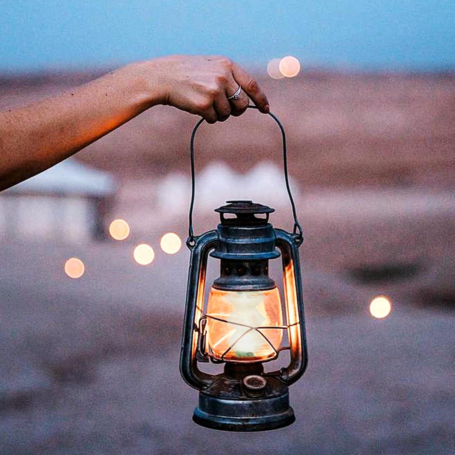 12 Capuchones de Linterna de Gas Piriuuo 3 Capas Verde y Blanco