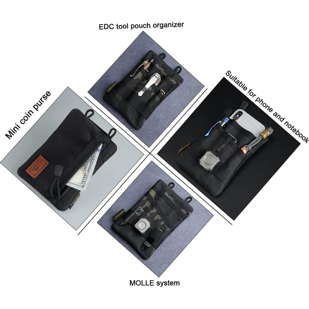 Organizador de Bolsillo EDC VIPERADE VE1 Negro 3 Compartimentos
