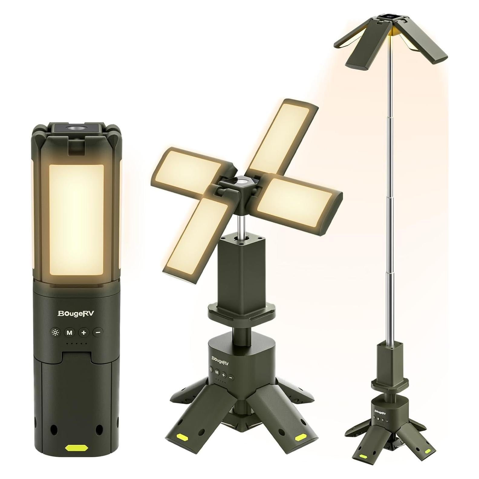 Linterna de Camping BougeRV 13400mAh Telescópica IPX5