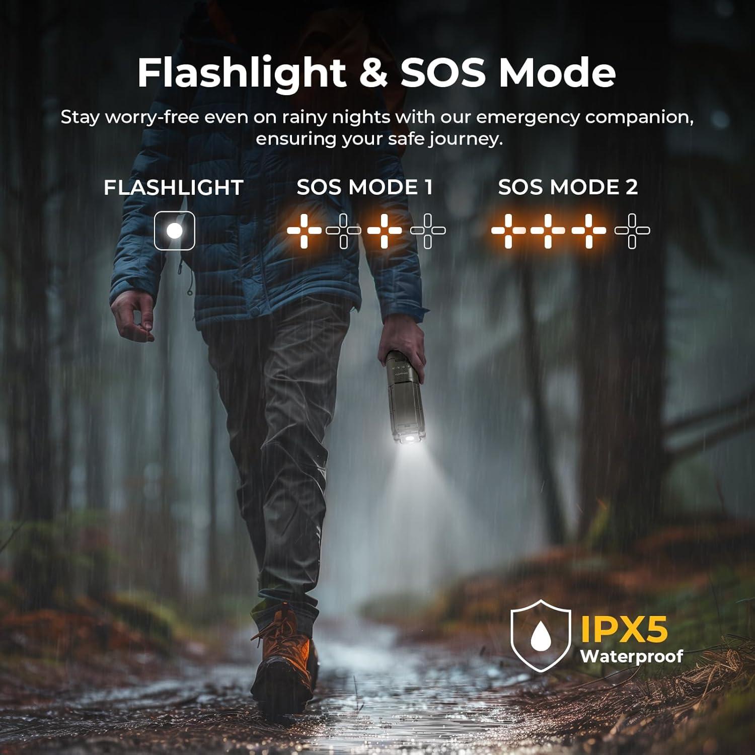 Linterna de Camping BougeRV 13400mAh Telescópica IPX5