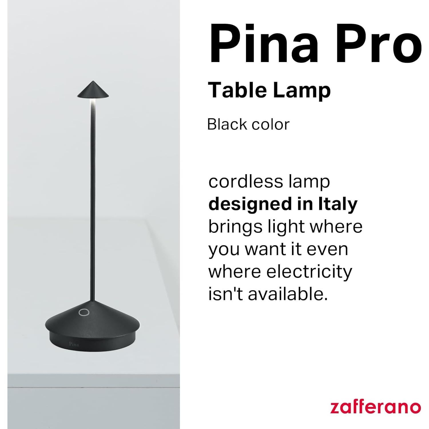 Lámpara de Mesa Pina Pro Zafferano Recargable IP54 29 cm