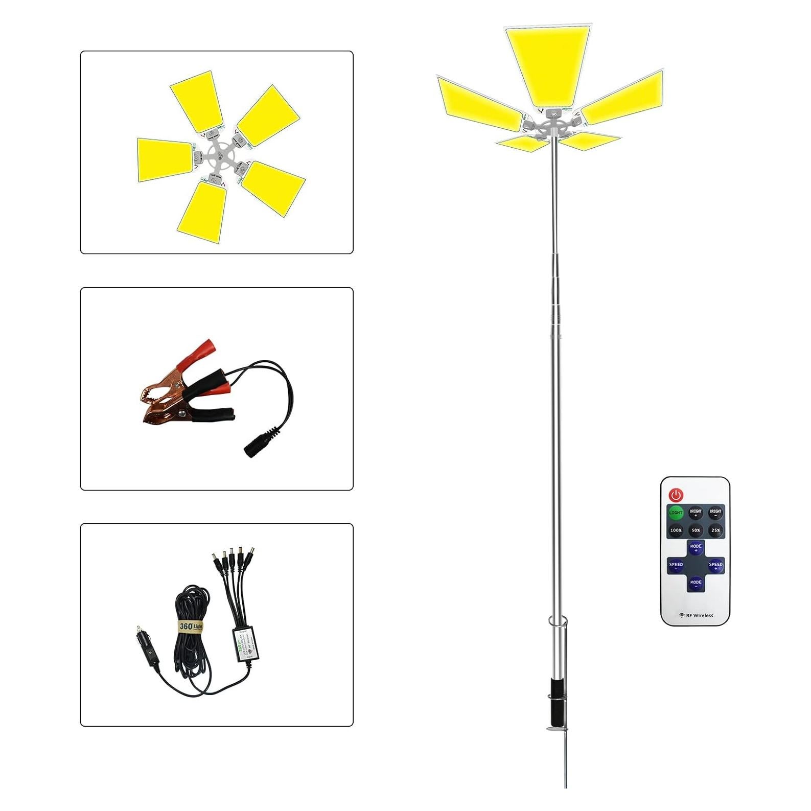 Luz LED Telescópica Conpex 25000 Lúmenes 110W 12V Impermeable